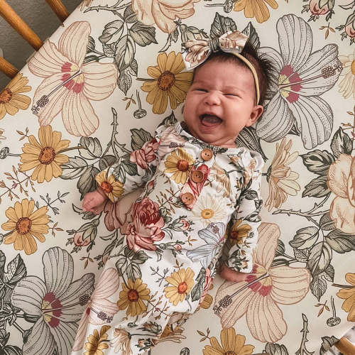 Peyton's Vintage Floral Crib Sheet