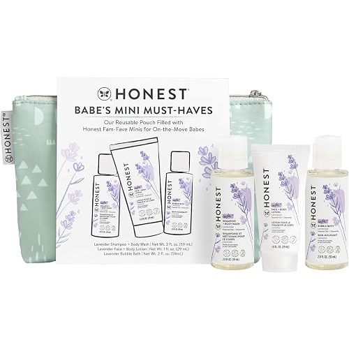 The Honest Company Babe's Mini Must Haves Gift Set, Lavender, 2 fl oz