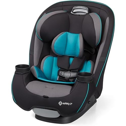 Safety 1st Grow and Go All-in-One Slim Convertible Car Seat, Rear Facing, 5-40 lbs, Forward Facing (30–65 lbs), High Back Booster Seat 40-100 pounds, Green Gables