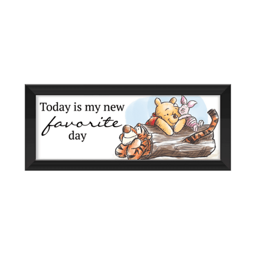 Winnie the Pooh Favorite Day Gel Coat 12 x 5 Framed MDF Wall Art