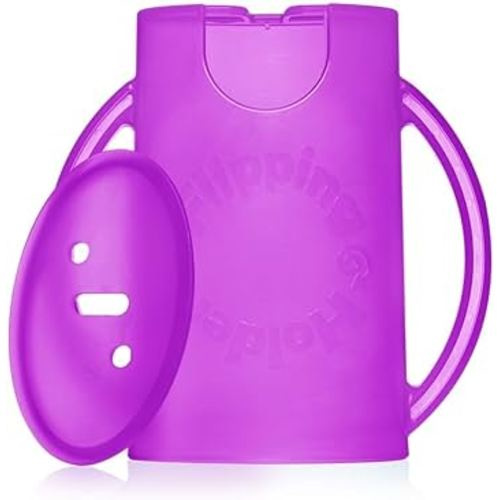 Squeeze Proof Food Pouch Holder for Toddlers, Babies, Kids, Mess Free No Squeeze Juice Box Drink and Applesauce Snack Holder with Easy Grip Handles and Lid