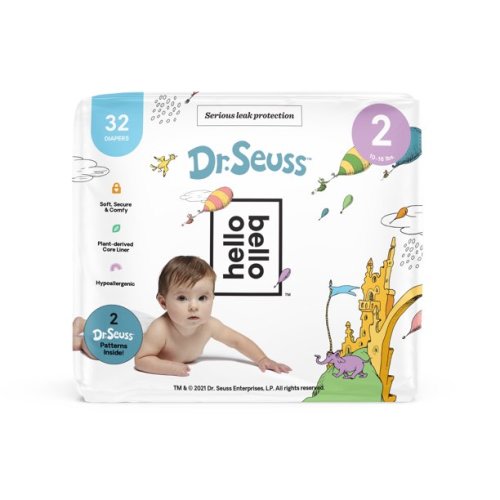 Hello Bello Diapers - Dr. Seuss - Size 2 (32ct) - Hello Bello Diapers - Dr. Seuss - Size 2 (32ct)