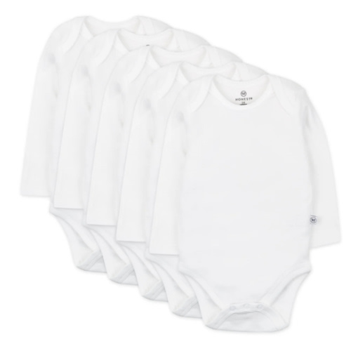 5-Pack Organic Cotton Long Sleeve Bodysuits | Honest Baby Clothing