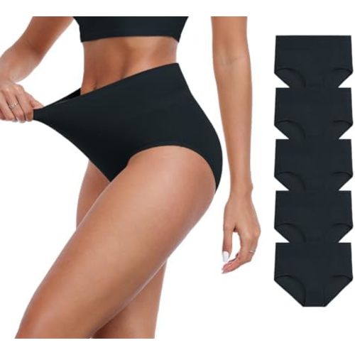 IWOLLENCE Womens Cotton Postpartum Underwear High Waisted Full Coverage Panties Plus Size & Regular