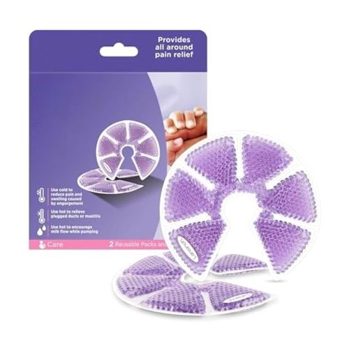 Lansinoh Therapearl 3-in-1 Breast Therapy Breast Pads Hot & Cold 2 pack - Breast Feeding Essentials Reusable Gel Cooling Pads - Postpartum Essentials Breastfeeding Compress Hospital Bag Mum Essentials