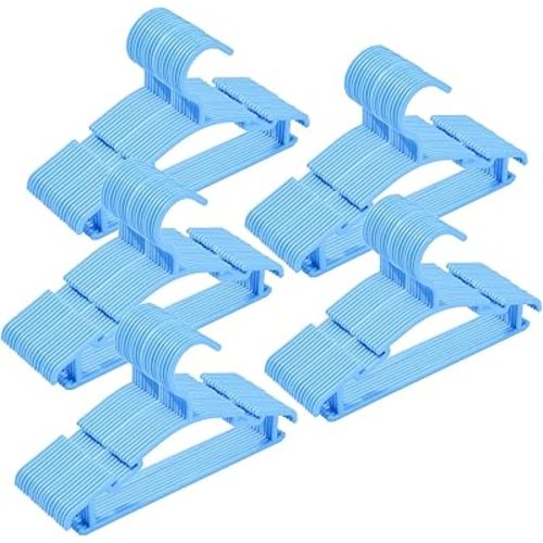 Baby Clothes Hangers, 100 Pack Blue Kids Plastic Hangers for Closet,Toddler,Infant,Child,Newborn's Coat Hangers Ideal for Laundry and Nursery's Everyday Standard Use