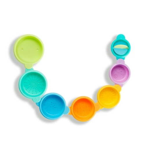 Munchkin® Connect-a-Cup™ Stacking and Straining Cups Bath Toy, 7 Piece Set, Unisex