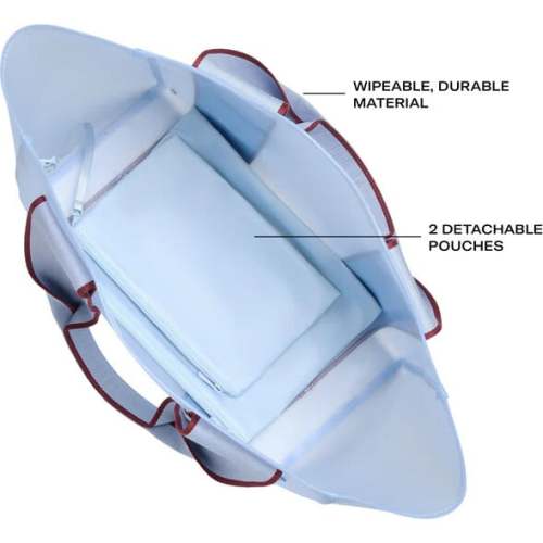 Wellington Cabana Tote, Light Blue - STATE | Maisonette