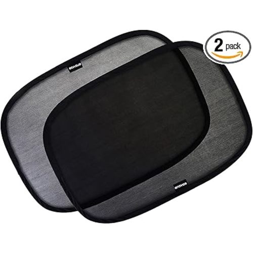 Enovoe Car Window Shades for Baby (2 Pack) - 21x14 Inches Sun Shade Blocker, Cling - Glare Shield and UV Rays Protection for Your Child - Side Windows Screens for SUV- Mesh Window Shades for car Baby