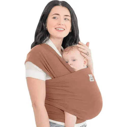 KeaBabies Baby Wrap Carrier - All in 1 Original Breathable Baby Sling, Lightweight,Hands Free Baby Carrier Sling, Baby Carrier Wrap, Baby Carriers for Newborn, Infant,Baby Wraps Carrier (Terracotta)
