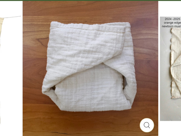 Cloth-eez Muslin Diapers - Newborn, pack of 6