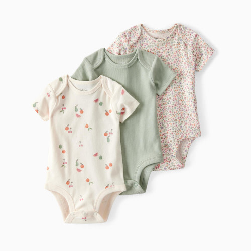Carter's Little Planet 3-Pack Organic Cotton Rib Bodysuits - Multi, 0-3 M