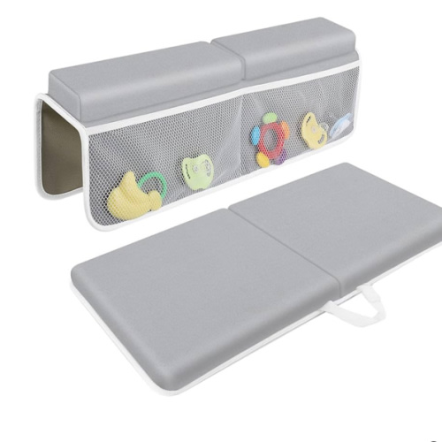 JJGoo Bath Kneeler with Elbow Rest Pad Set, 1.5 inch Kneeling Pad Mat for Bathtub - Gray