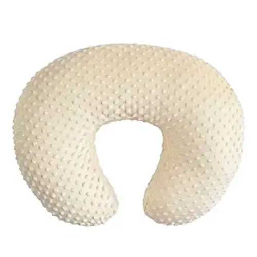 OWLOWLA Minky Nursing Pillow Cover, Breastfeeding Pillow Slipcover Fits Nursing Pillow for Baby Boy Girl(Cream)