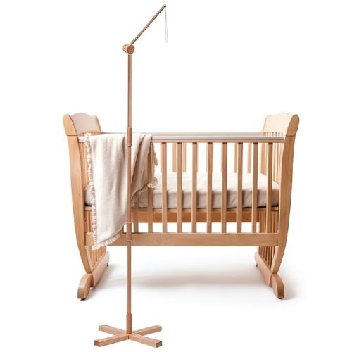 RGA Stores - Mobile arm for Crib - Crib Mobile arm - Baby Mobile - Mobile for Crib - Baby Mobile for Crib Girl - Nursery mobiles - Baby Mobile Hanger - Thicker Wooden Pole-Nursery Decor