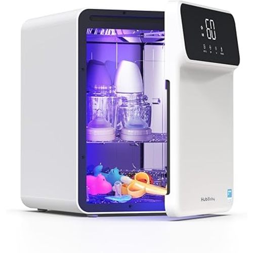 HubiBaby 4-in-1 UVC Baby Bottle Sterilizer and Dryer Multifunctional Sanitizer Smart Control with Bluetooth APP