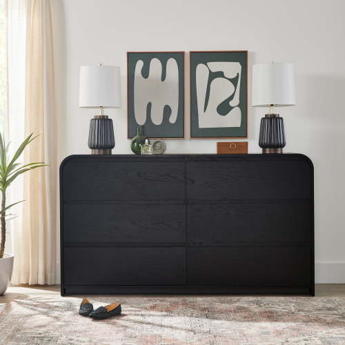 Better Homes & Gardens Juliet 6 Drawer Dresser, Black Finish