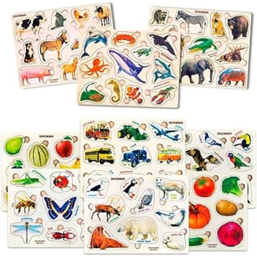 QUOKKA Multipack of 9 Kids Puzzles for Boys and Girls