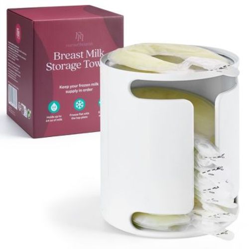 Nurse And Nourish Breast Milk Storage Tower For Willow Pump Bags - 4oz - Breastfeeding Supplies - Fits Up To 16 Bags