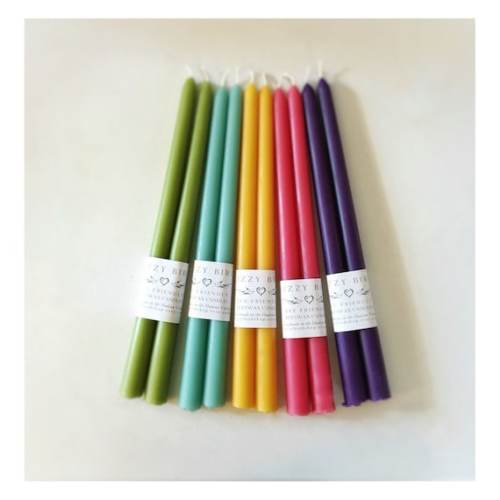 Spring Candles, Bright Colored Candles, 12 Candles, Beeswax Candles, Long Tapers, 12 Inch Beeswax Tapers, ONE PAIR of TAPERS - Etsy