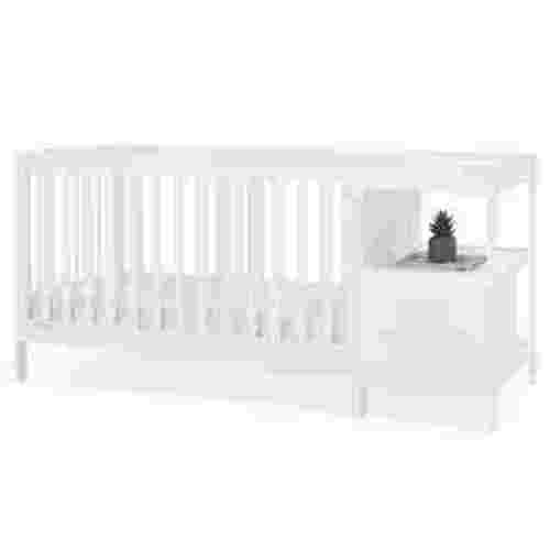 Delta Children Alice 5-in-1 Convertible Crib and Changer - Greenguard Gold Certified, Bianca White