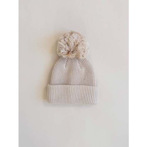 Knit Pom Hat - Oat