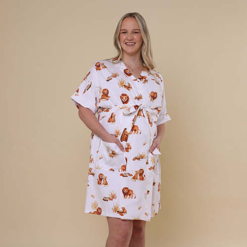 Lion Organic Maternity Robe | Snuggle Hunny