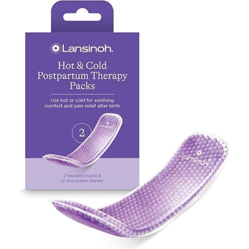 Lansinoh Hot and Cold Pads for Postpartum Essentials, 2 Count Postpartum Pads