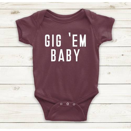 Gig ’Em Aggies ®, Texas A&M ® Shirt, TAMU ®, Gig 'Em Baby, Gig Em Shirt, Gig Em Outfit, Aggie Shirt, Aggie Tee, Aggie Baby, Aggie Spirit