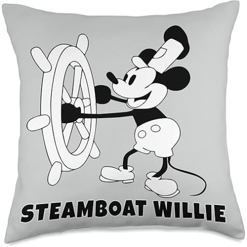 Steamboat Willie Throw Pillow