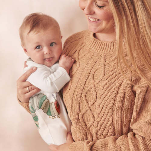 The Very Hungry Caterpillar & Ribbed Clever Zip Baby Pajamas 2 Pack white & sage / Newborn