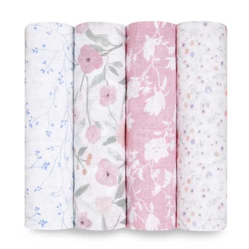 boutique cotton muslin swaddles 4 pack
