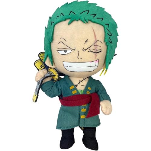 Great Eastern Animation GE-52803 One Piece 9" Roronoa Zoro Stuffed Plush, 8"