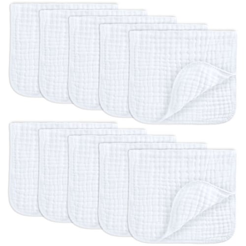 Muslin Burp Cloths - Pack of 10 – Comfy Cubs