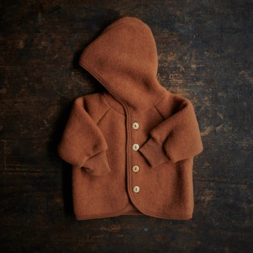 Mama Owl Jacket - Merino Wool Fleece - Deep Rust