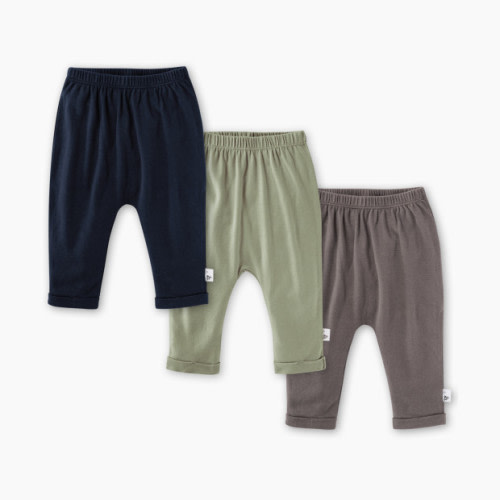 Burt's Bees Baby Set of 3 Harem Pants - Midnight, 6-9 M