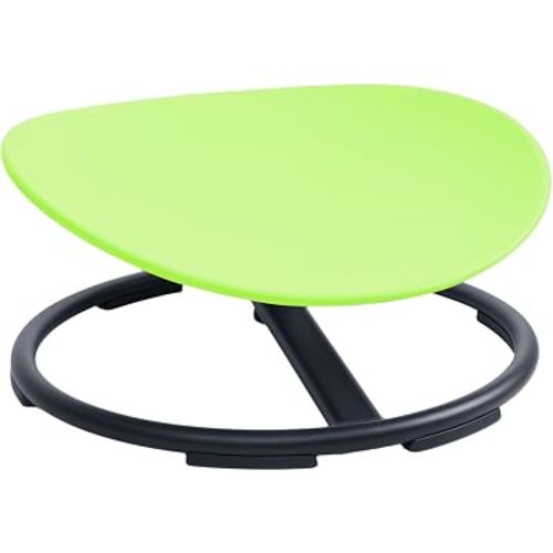 Play Kids Swivel Chair,Sensory Swivel Chair Children Training Body Coordination Spinning Stool Metal Base Non Slip Safer 360° Sit and Spin Toys for Toddlers 1-3 Bright Color Green