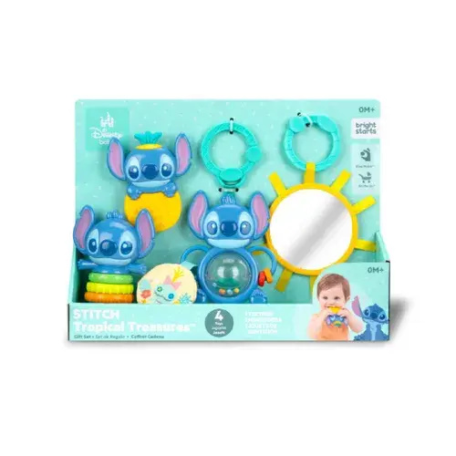 Bright Starts Stitch Tropical Treasures Gift Set Teal | Baby Bunting AU