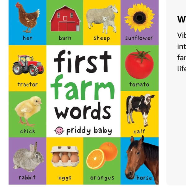 First 100 Farm Words: A padded book―perfect for little hands to hold