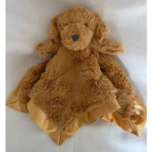 Puppy Dog Plush Lovey/Personalized Security Blanket/Brown Dog Baby Snuggle/Baby Shower/Christmas/Birthday/Easter Baby Gift