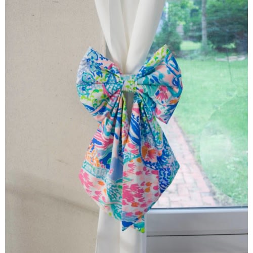 Bow Curtain Tieback, Wreath Bow, Nursery Room Décor, Crib Bow - Home Décor, Kids Room, Dorm Room - Mermaid, Orchids, Elephants, Pineapples