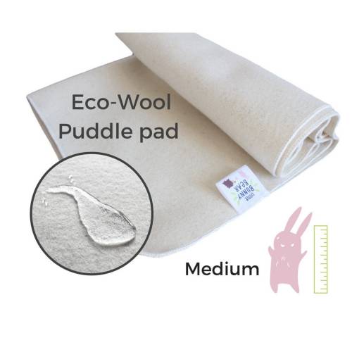 Eco Wool Crib Pad - Medium (75x50cm) | Organic Mattress Protector, Changing Pad, Nappy-Free Mat