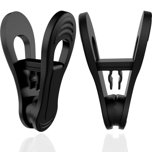 TOFIIGREM Black Hanger Clips 60 Pack, Multi-Purpose Plastic Hangers Clips Perfect for Plastic Clothes Hangers, Finger Clips for Skirt Pants Hangers
