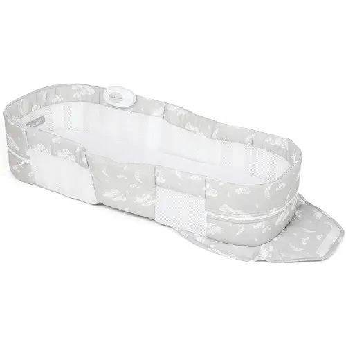 Baby Delight Snuggle Nest Harmony Portable Infant Lounger | Silver Clouds | Unique Patented Design | Baby Lounger , X-Large (Pack of 1)