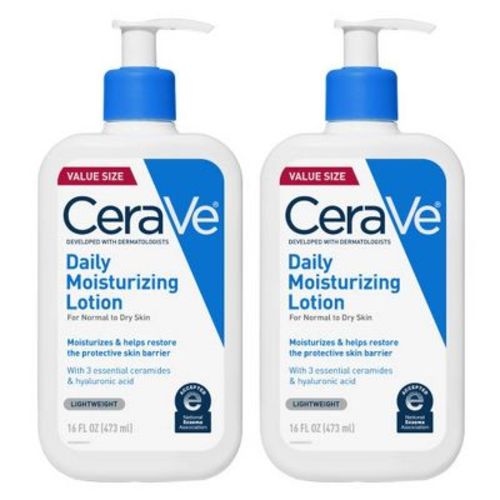 Cerave 2 Pack/16oz Each Daily Moisturizing Face and Body Lotion for Normal to Dry Skin