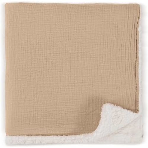 Soft Muslin Cotton Baby Blanket - Breathable and Lightweight Blanket Keeps Your Newborn Baby Girl Or Boy Cozy and Warm - Perfectly Sized Blanket for Any Stroller or Car Seat