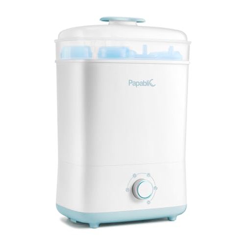 Papablic Baby Bottle Sterilizer and Dryer, Esterilizador De Biberones, Electric Steam Sterilizer for Baby Bottles, Pacifiers, and Pump Parts, Large Capacity 10 Bottle, Fast Sanitizes and Dries Bottles