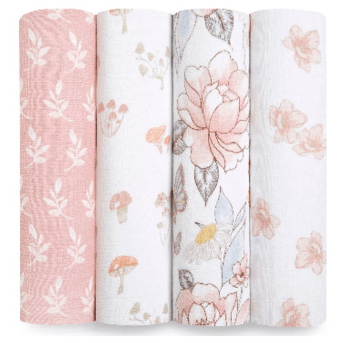 aden + anais | Earthly Organic Muslin Swaddle Blanket 4pk