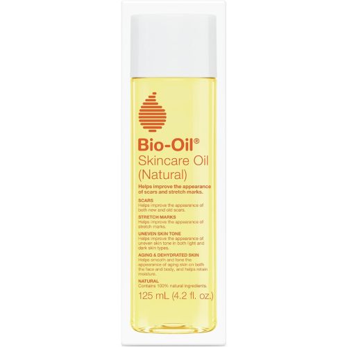 Bio-Oil Natural Skincare Oil, Serum for Scars and Stretch Marks, Face and Body Moisturizer for Dry Skin, Hair Oil, For All Skin Types, 4.2 Oz