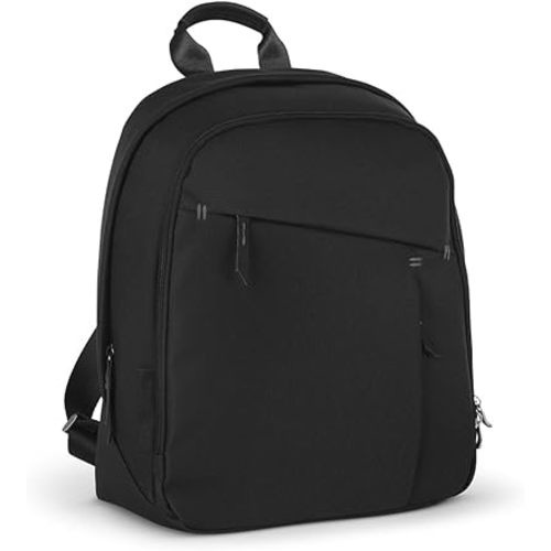 UPPAbaby Changing Backpack / Multiple Storage Compartments / Stroller Strap Attachment / Bottle Insulator and Changing Pad Included / Jake (Black / Black Leather)